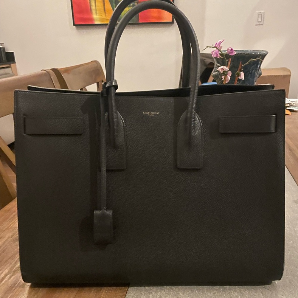 YSL large sac de jour calf skin black